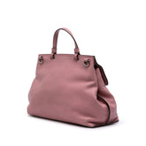 Medium Leather Bamboo Daily Satchel